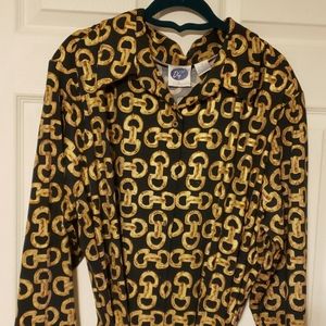 Black & Gold Belted Dress